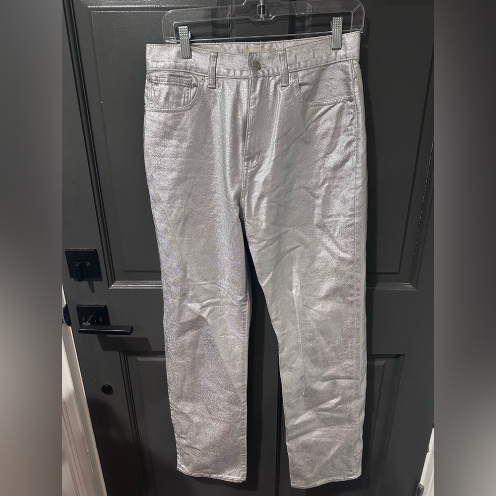 NWT Madewell Silver Coated Jean